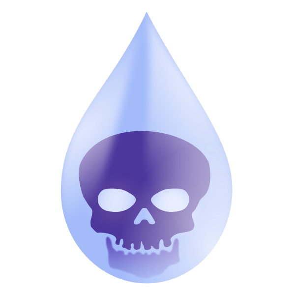 Water pollution drop vector image