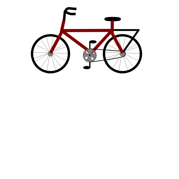 Vector illustration of a red bike