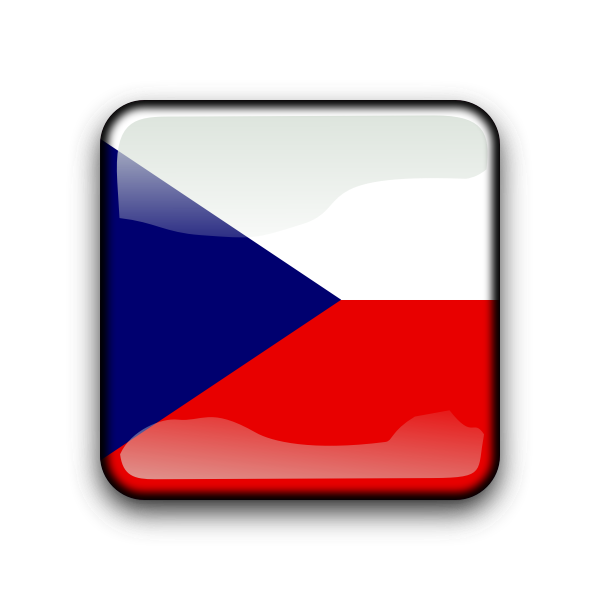 Czech Republic flag button