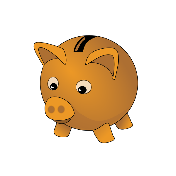 Brown piggybank vector image