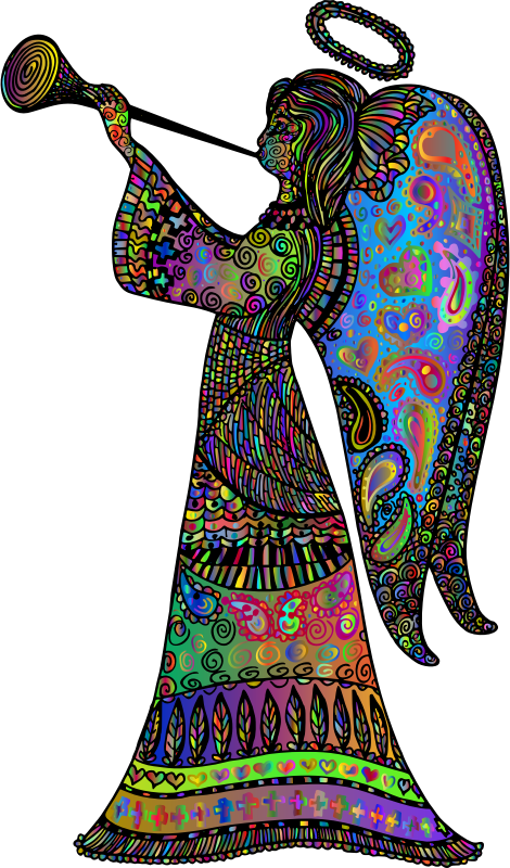 Decorative Angel Polyprismatic Pattern