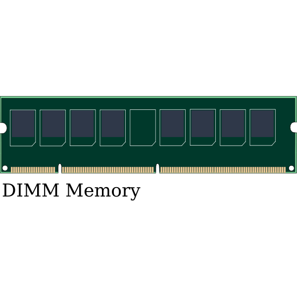 Vector graphics of DIMM computer memory module