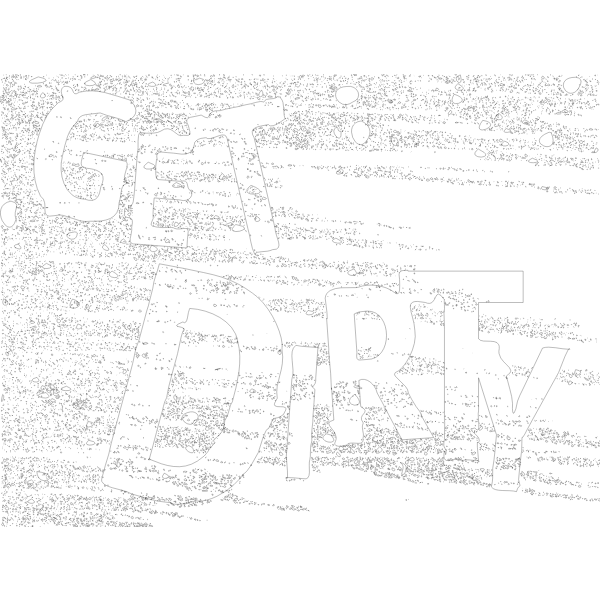 Vector image of "get dirty" text