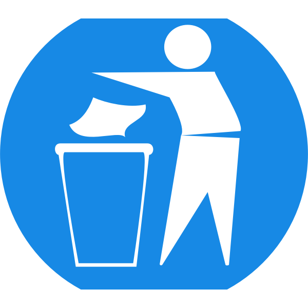 Put Rubbish in Bin Signs 2