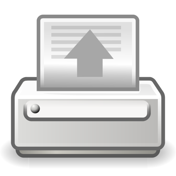 Vector illustration of computer printer OS icon