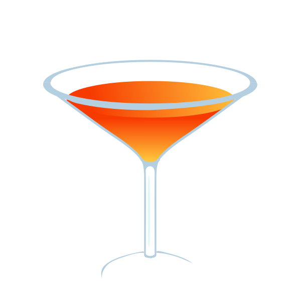 Vector illustration of orange cocktail