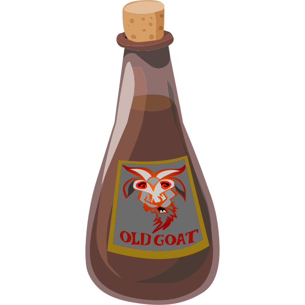 Goat liqueur vector graphics