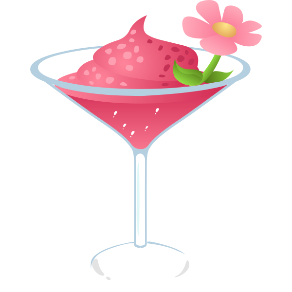 Vector image of pink cocktail