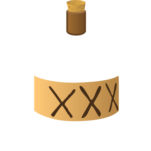 Three crosses labelled bottle vector image