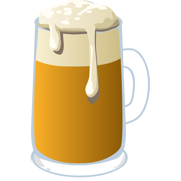 Vector image of a glass of beer