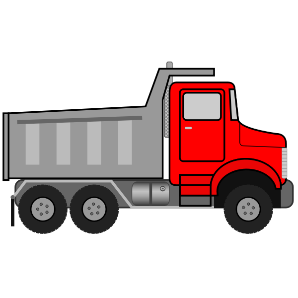 Dump truck vector drawing