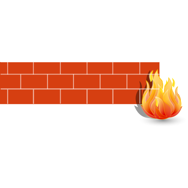 2d firewall vector illustration