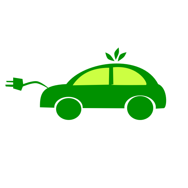 Electric car vector clip art