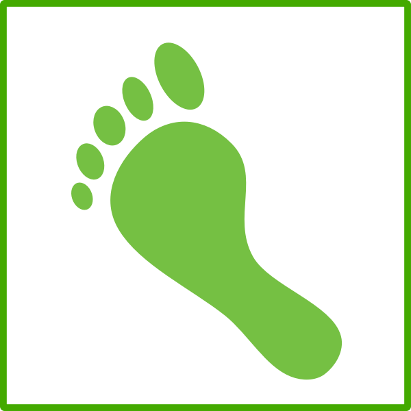 Eco carbon footprint vector icon