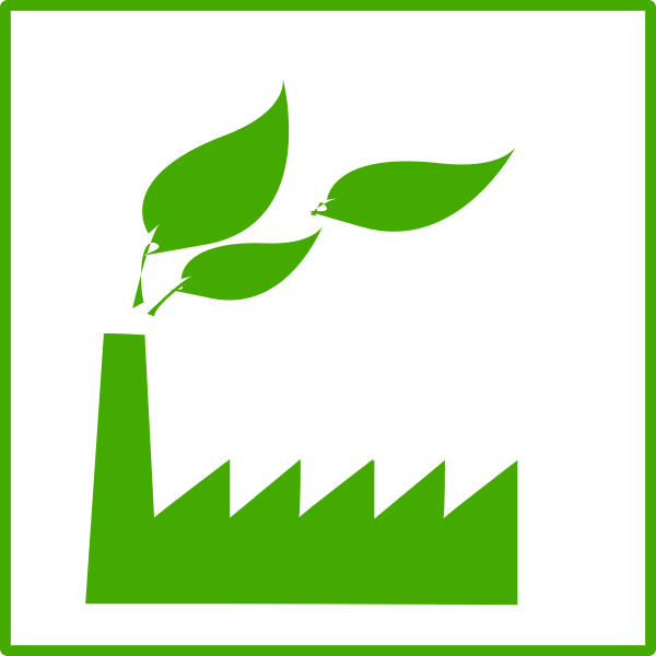 Eco factory icon