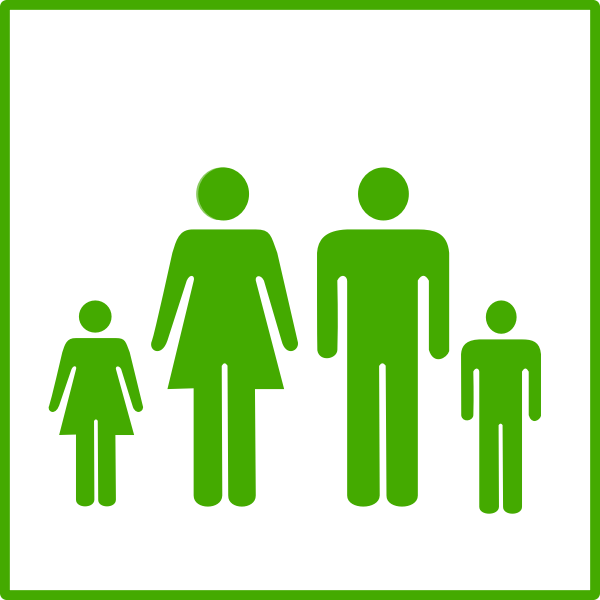 Eco family vector icon