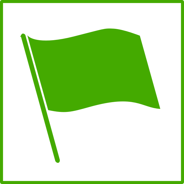 Eco flag vector icon