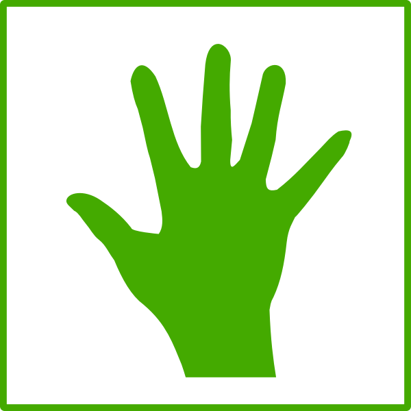 Eco hand vector icon