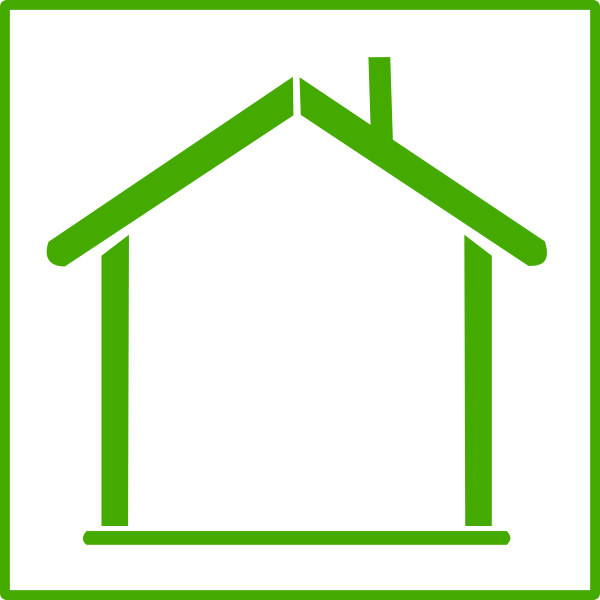 Eco house vector icon