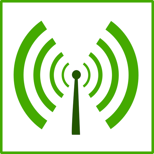 Eco wifi pollution vector icon