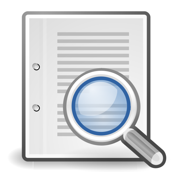 Vector image of find on page computer icon