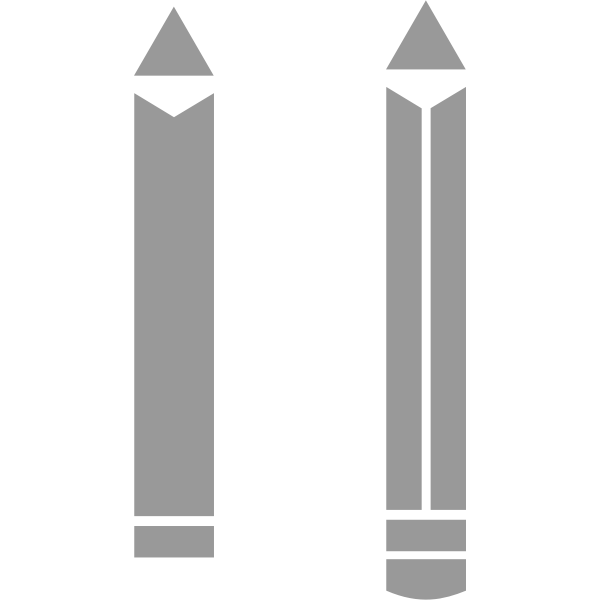 Vector graphics of two pencils pictogram