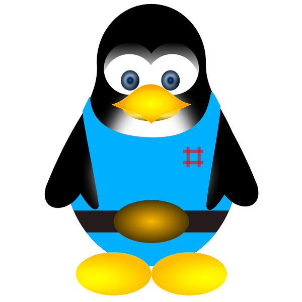 Tux vector drawing