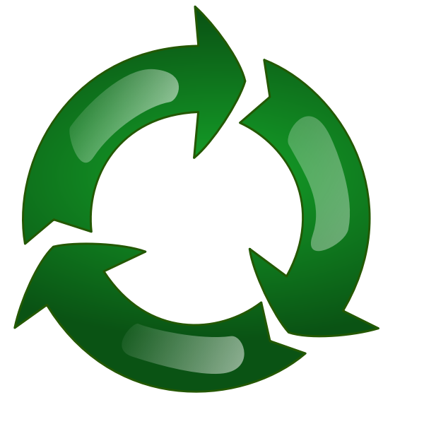 Recycling sign vector drawing