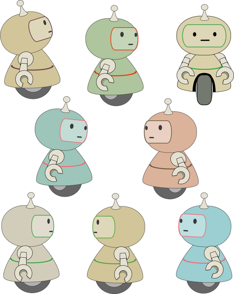 eight little robots