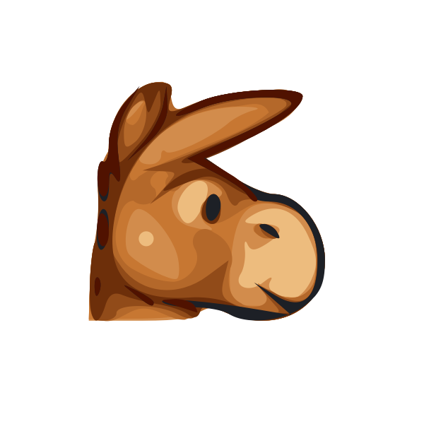 Mule head vector icon