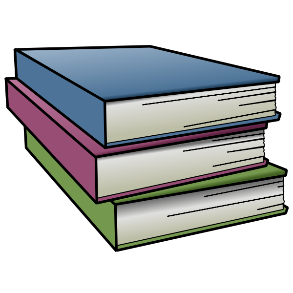 Vector illustration of stack of books