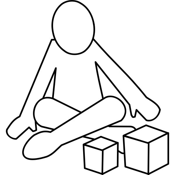 Child with cubes