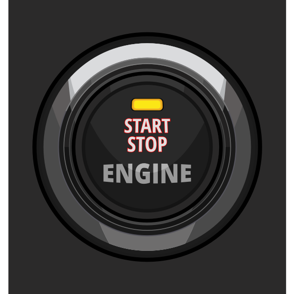 Engine start stop button vector illustration