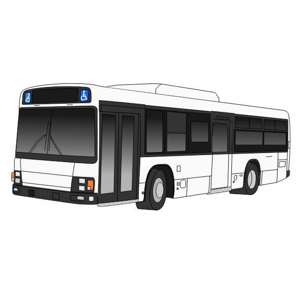 Black and white autobus