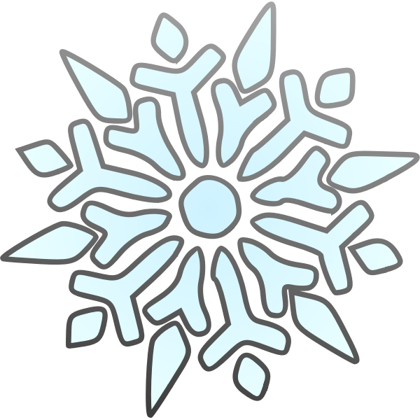 Vector graphics of segmented snowflake