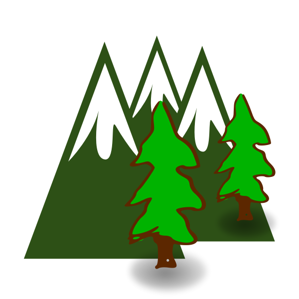 Evergreen mountains