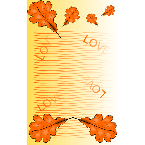 Fall themed notepad page vector image