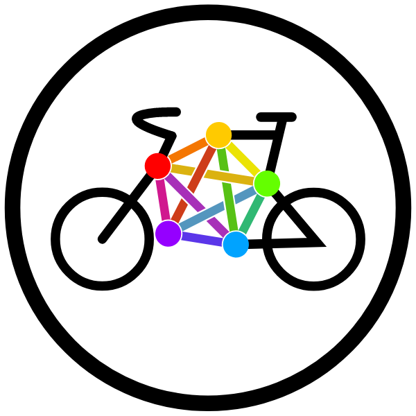 Bicycle fediverse logo BN background