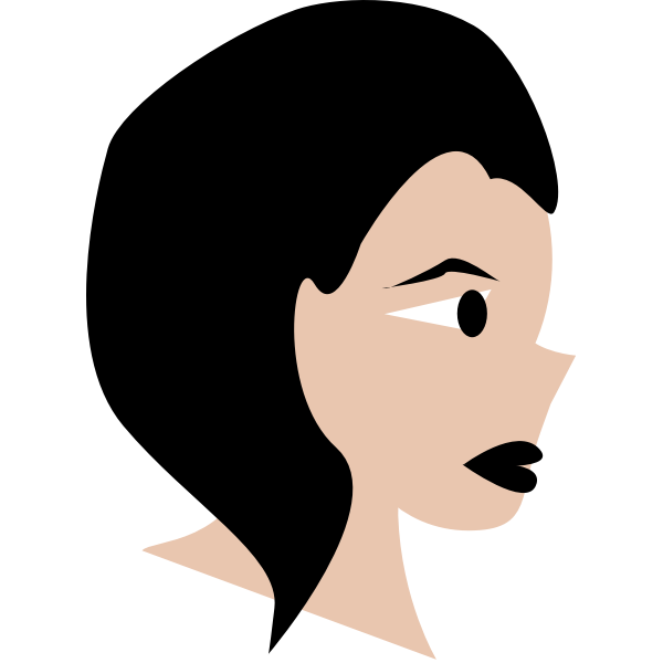 Vector graphics of woman's cartoon face