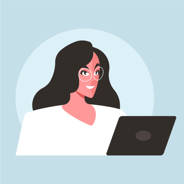 Woman Working on a Laptop-1791797728