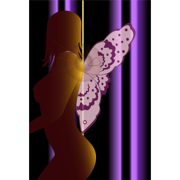 femme papillon