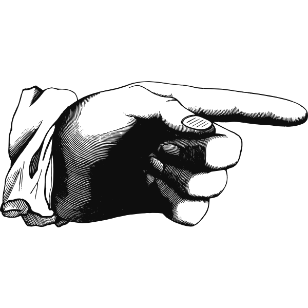 Index finger vector drawing