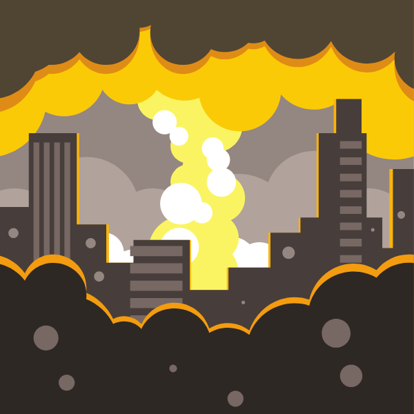 Large fire in the city