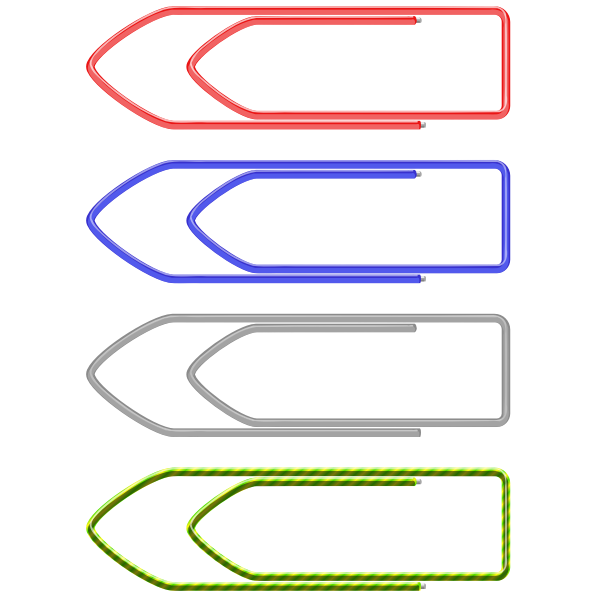 Vector clip art of paper clips