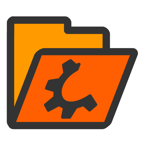 folder orange open