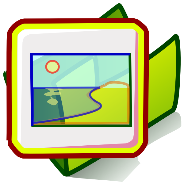 Vector illustration of pictures and photos folder icon