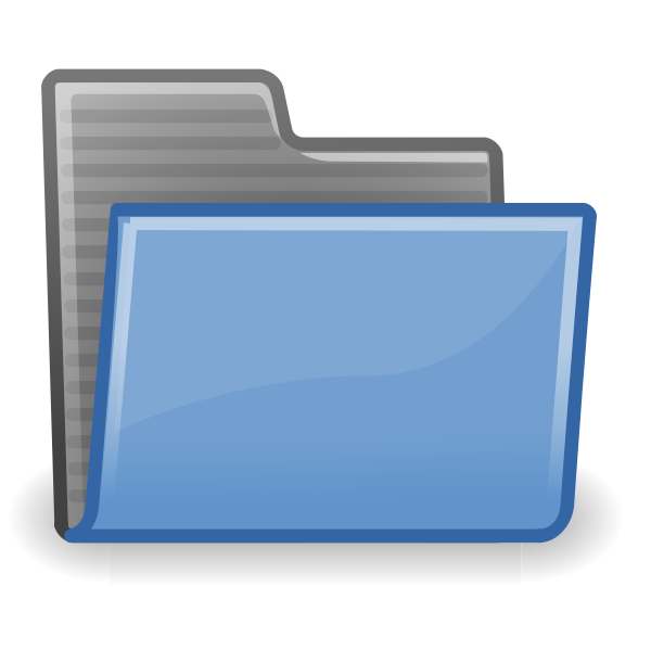 Blue empty folder