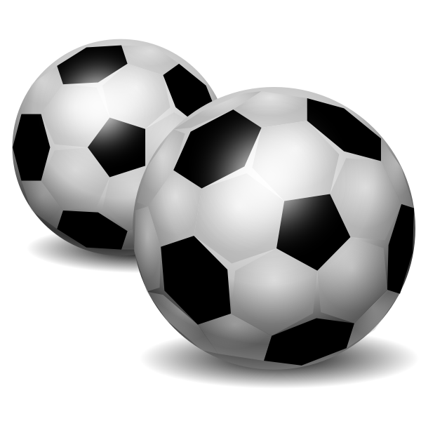 Vector clip art of soccer balls