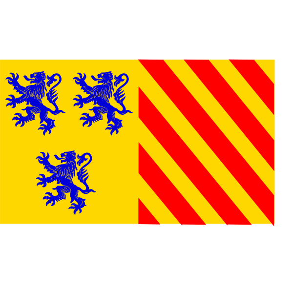 Alternate Limousin region flag vector image