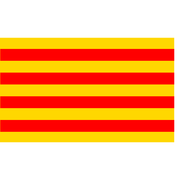 Roussillon region flag vector drawing